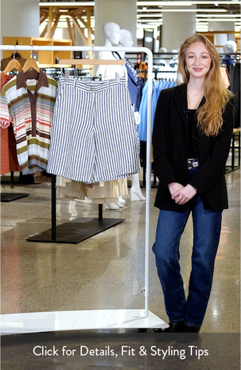 Easy Waist Linen Bermuda Shorts, sales video thumbnail