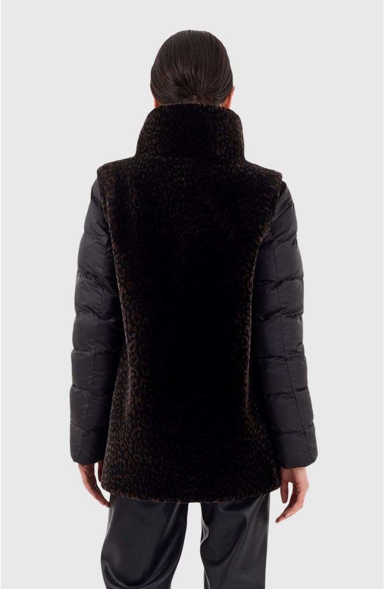 GORSKI Genuine Shearling Jacket, Detachable Sleeves, Alternate, color, Black/Brown Lprd