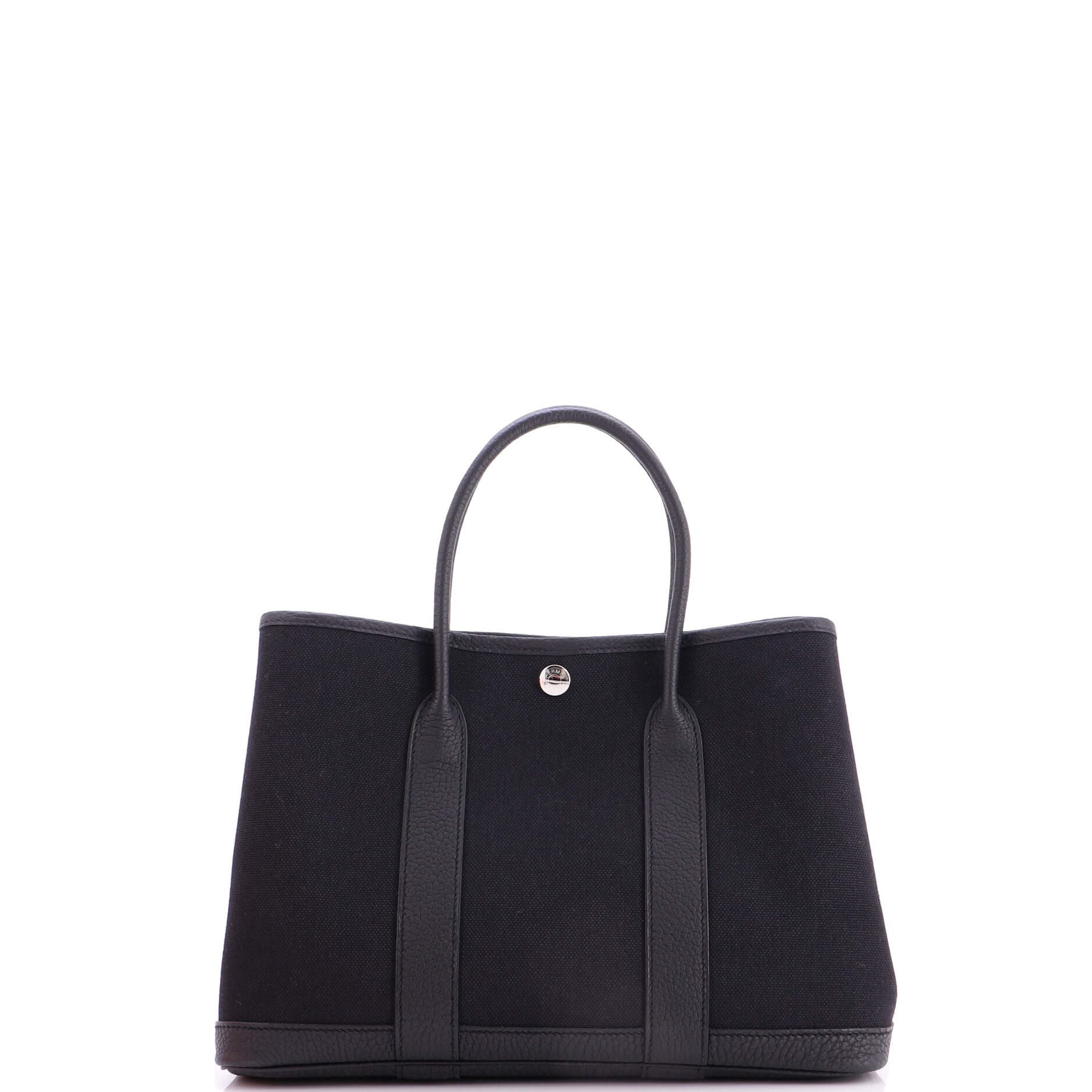 Pre-Owned Hermes Garden Party Tote Toile and Leather 30, Alternate, color, 