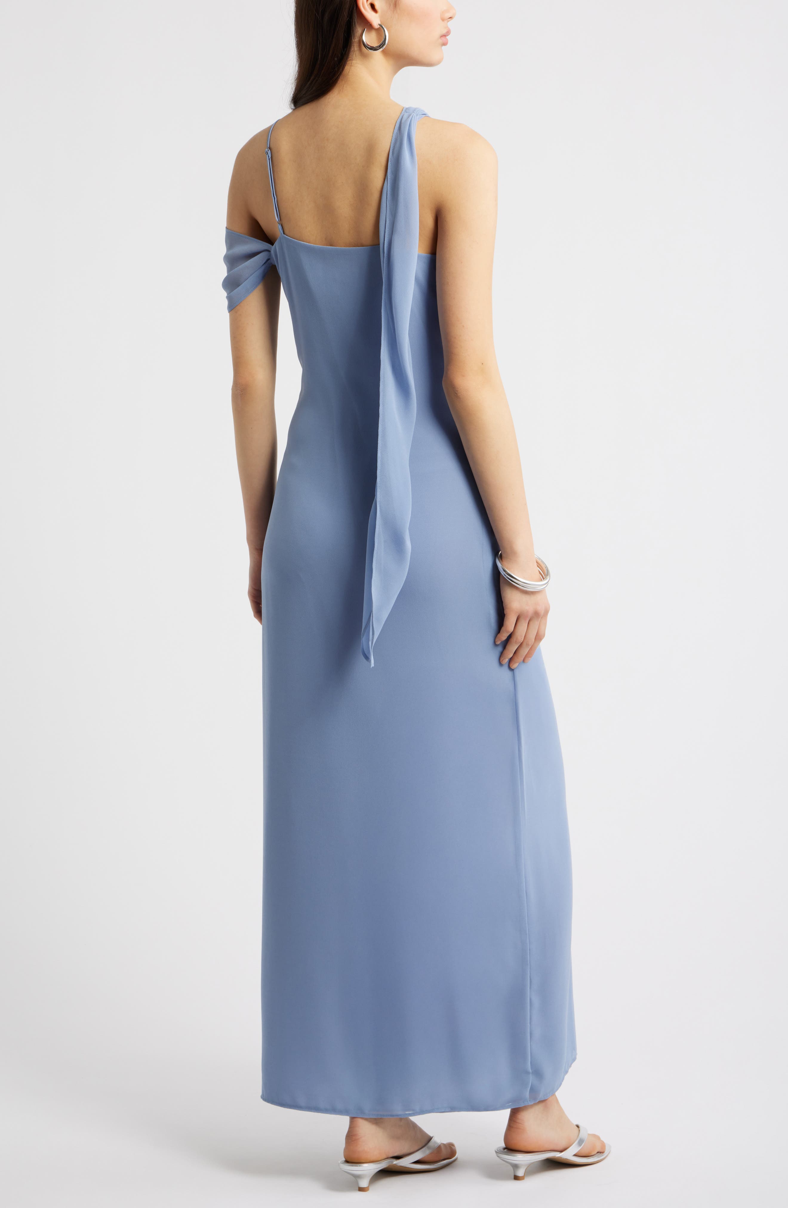 Asymmetric Chiffon Dress - image 4