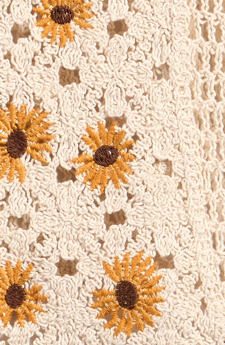 Good Luck Girl Kids' Embroidered Cotton Blend Tank Top, Alternate, color, Taupe