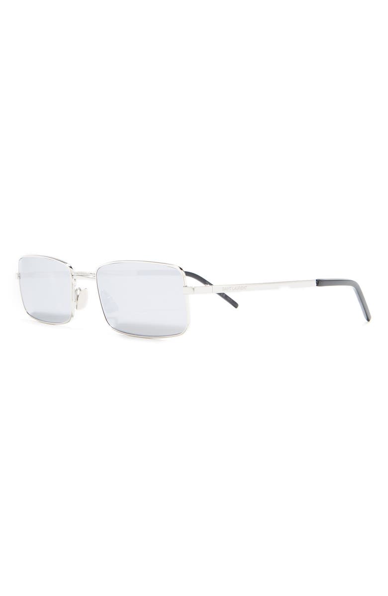 Saint Laurent 56mm Rectangle Sunglasses, Alternate, color,