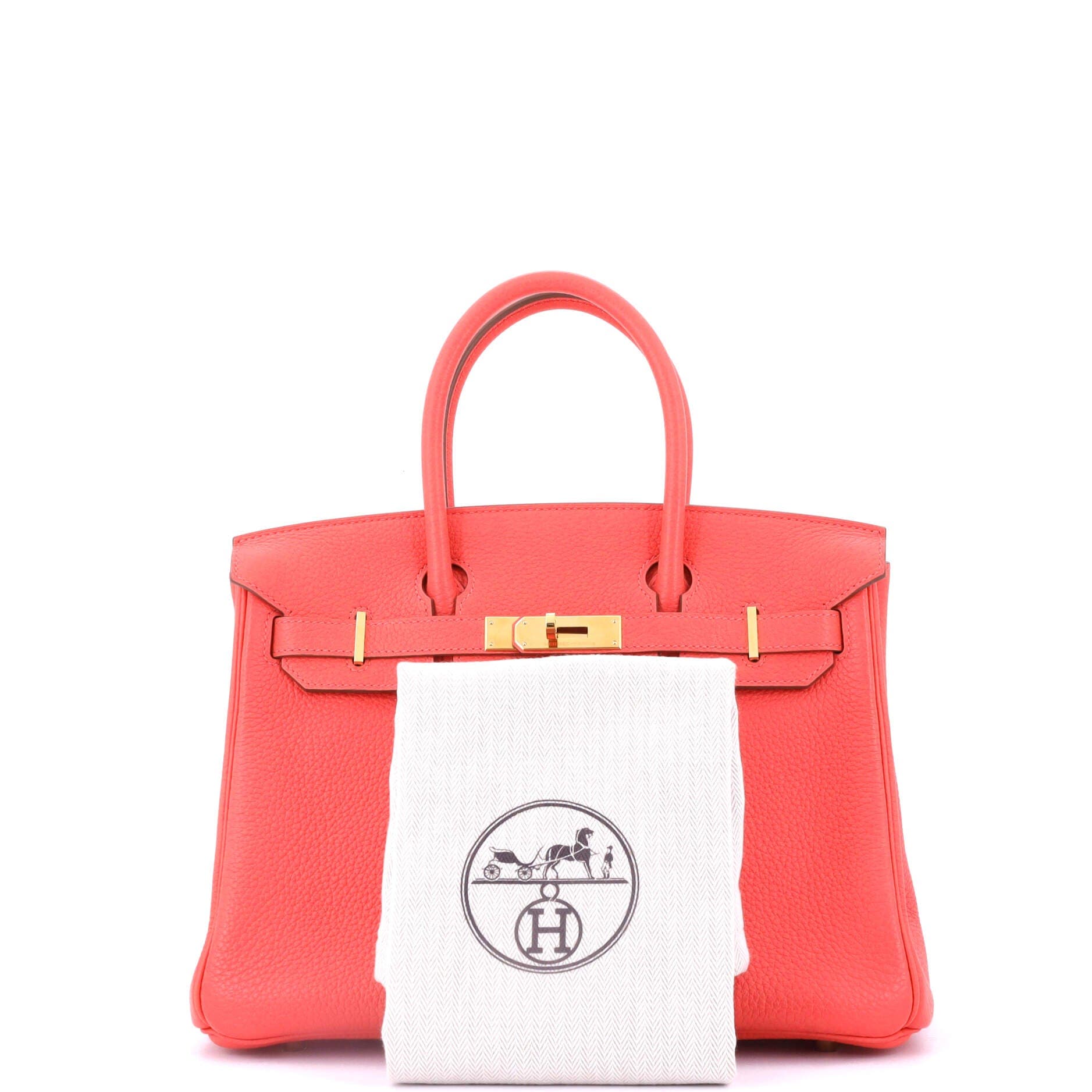 Pre-Owned Hermes Birkin Handbag Pink Clemence with Gold Hardware 30, Alternate, color, Rose Jaipur