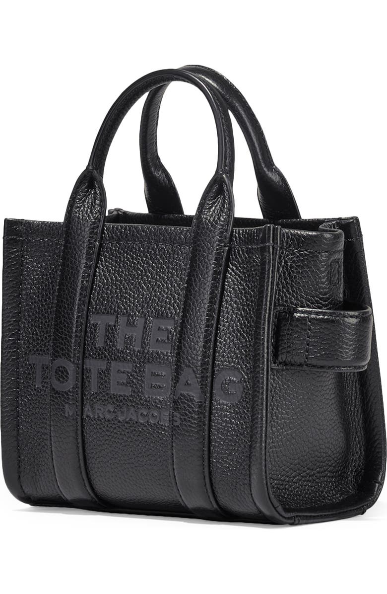 Marc Jacobs The Leather Crossbody Tote Bag, Alternate, color, Black