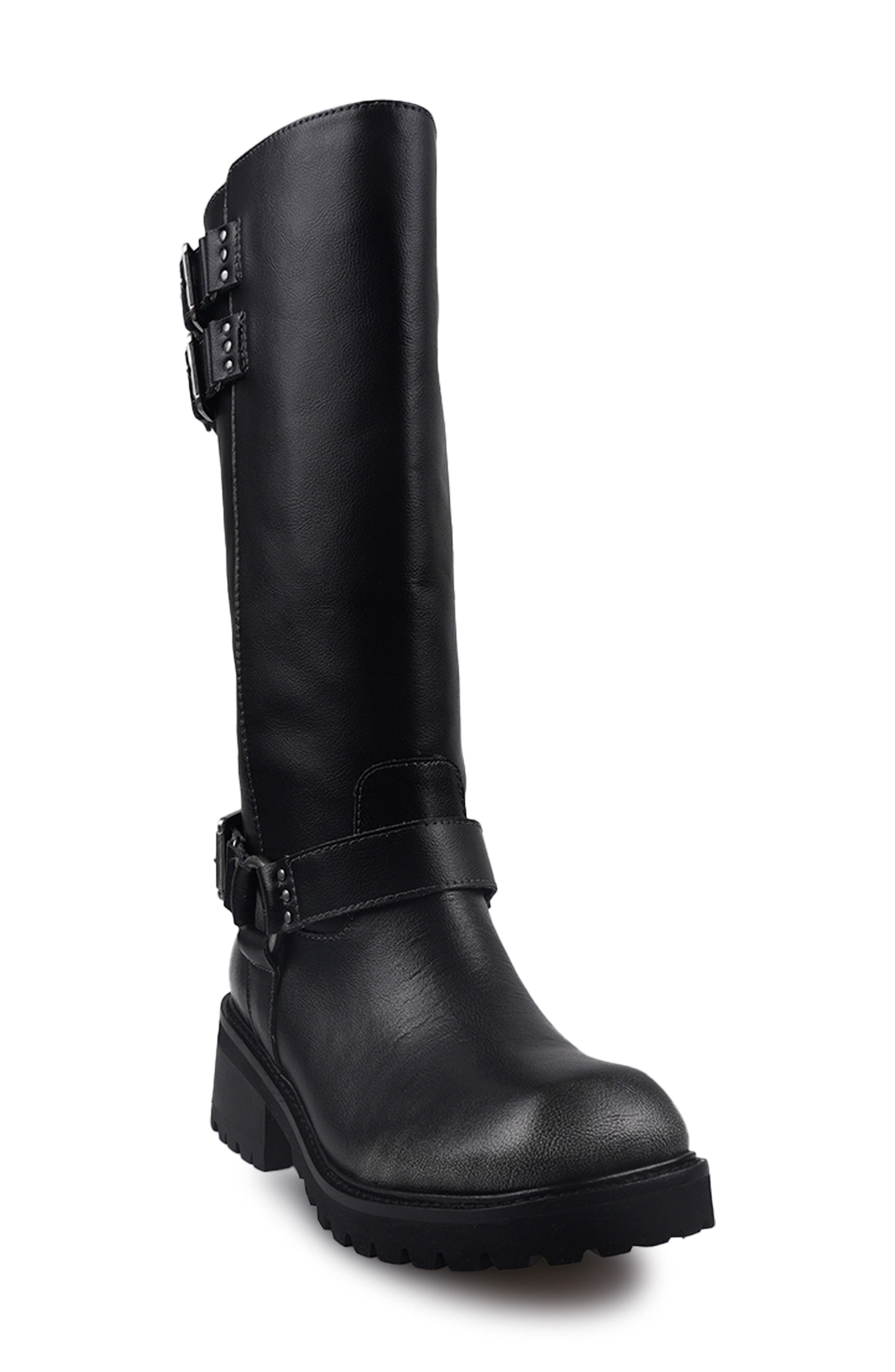 Candie's Zamora Knee High Moto Boot, Main, color, 