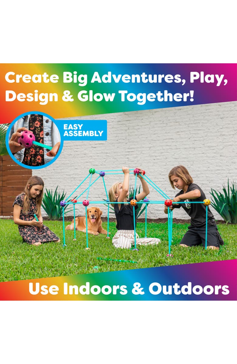 Power Your Fun Rainbow Forts Construction Set - 90 Pcs, Alternate, color, Blue, Red, Green, Purple