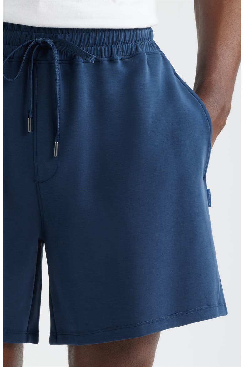 Luxe Traveler Knit Shorts, Alternate, color, DRESS BLUES
