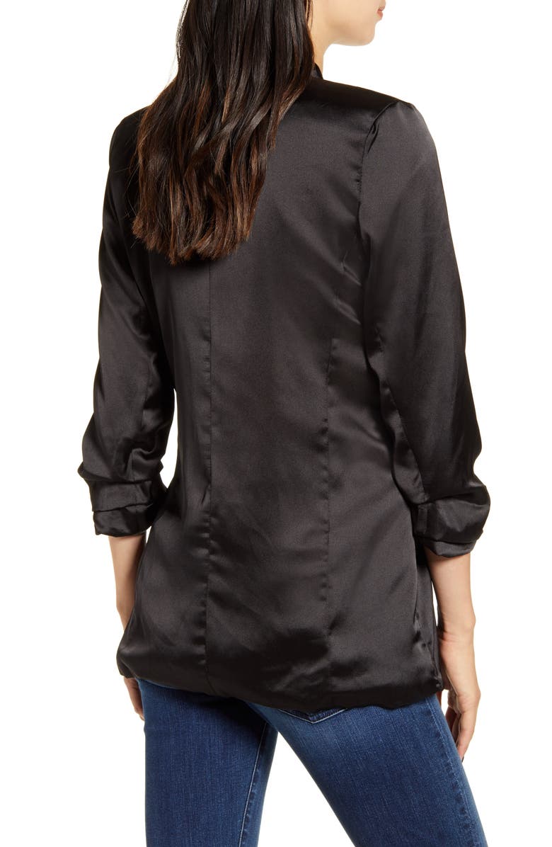 Bishop + Young Satin Blazer, Alternate, color,