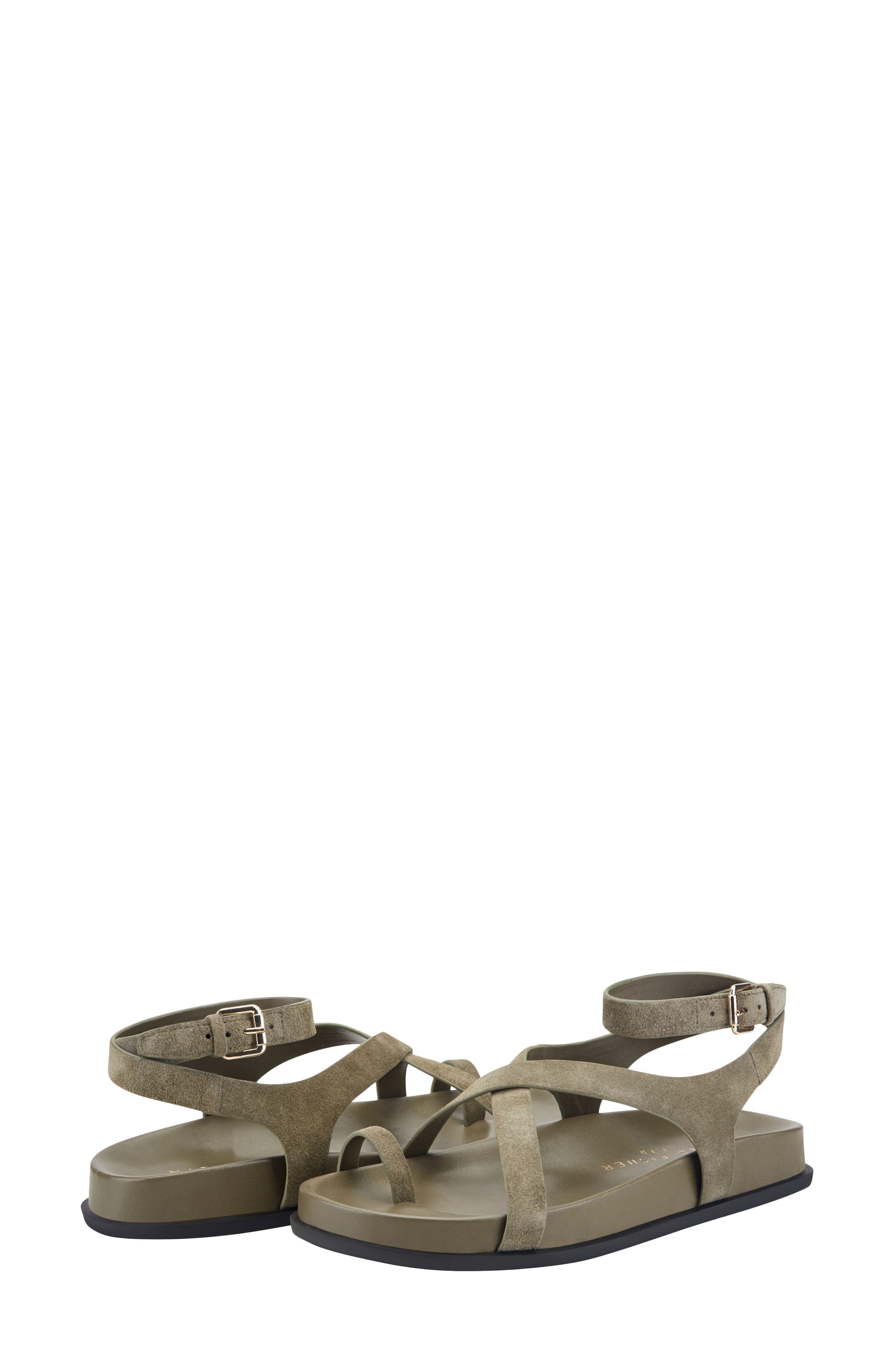 Bevy Ankle Strap Sandal, Alternate, color, DEEP GREEN