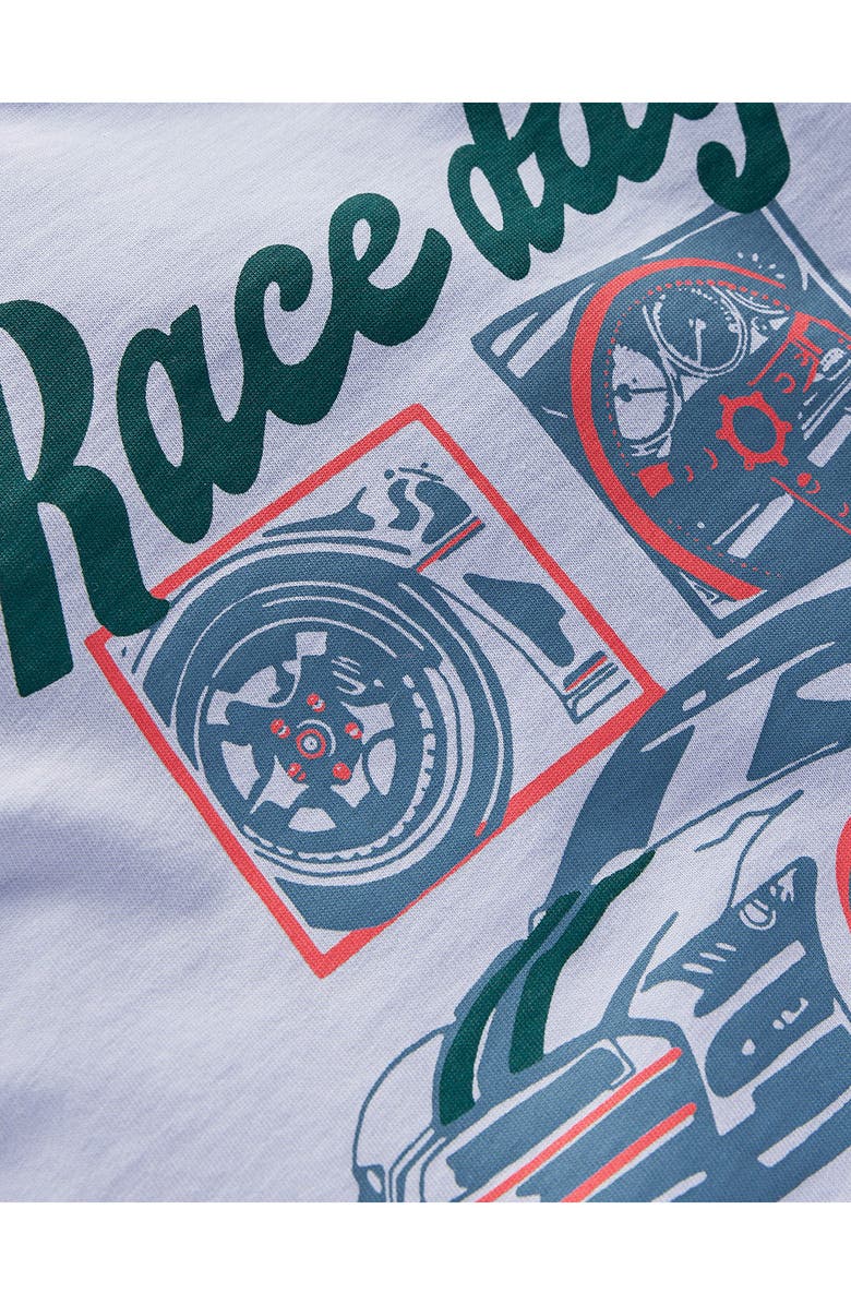 Mini Boden Kids' Race Graphic Cotton T-Shirt, Alternate, color, Etoile Blue Race Cars