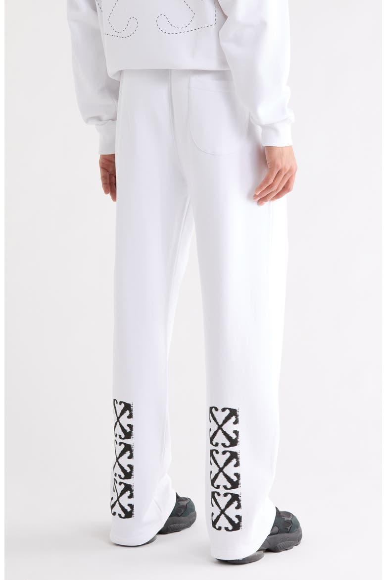 Windy Arrow Sweatpants, Alternate, color, WHITE-BLACK