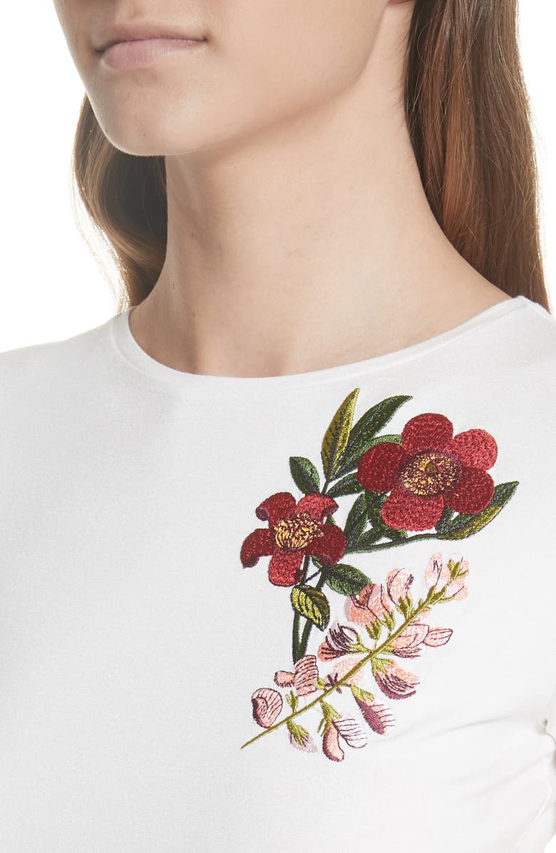 Ted Baker London Laylar Kirstenbosch Embroidered Tee, Alternate, color, 