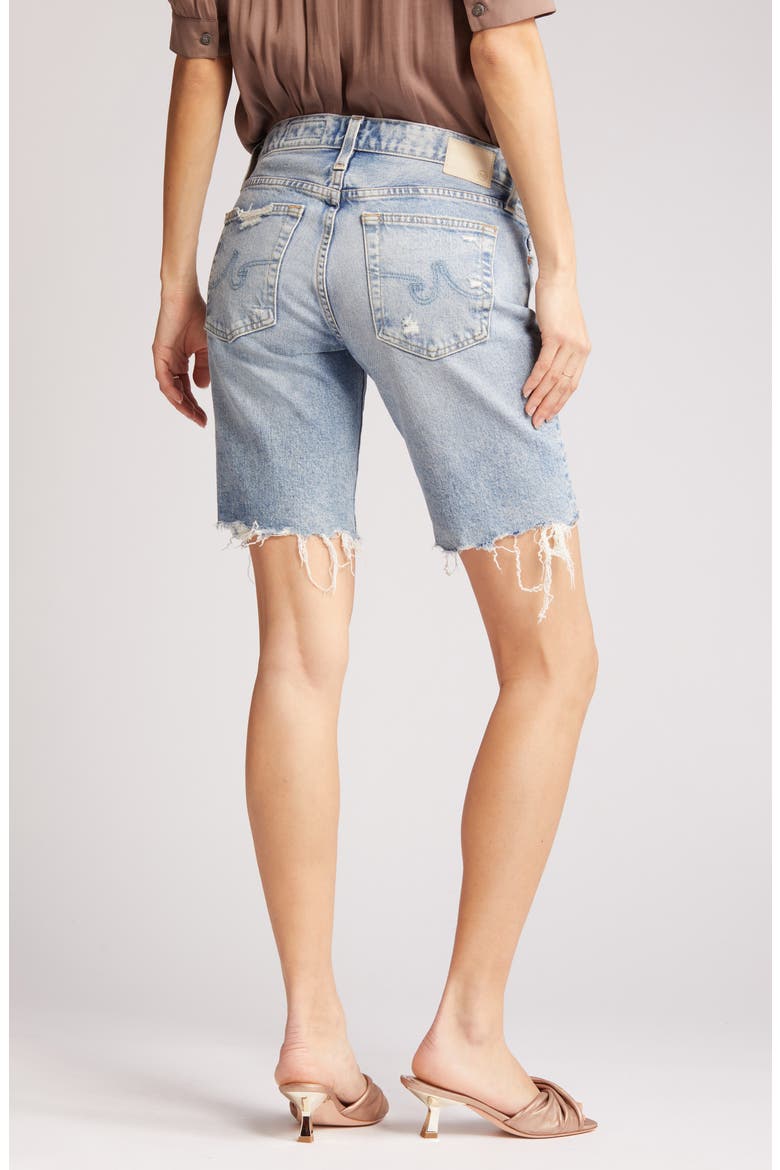 Nikki Ripped Denim Bermuda Shorts, Alternate, color, APPARITION