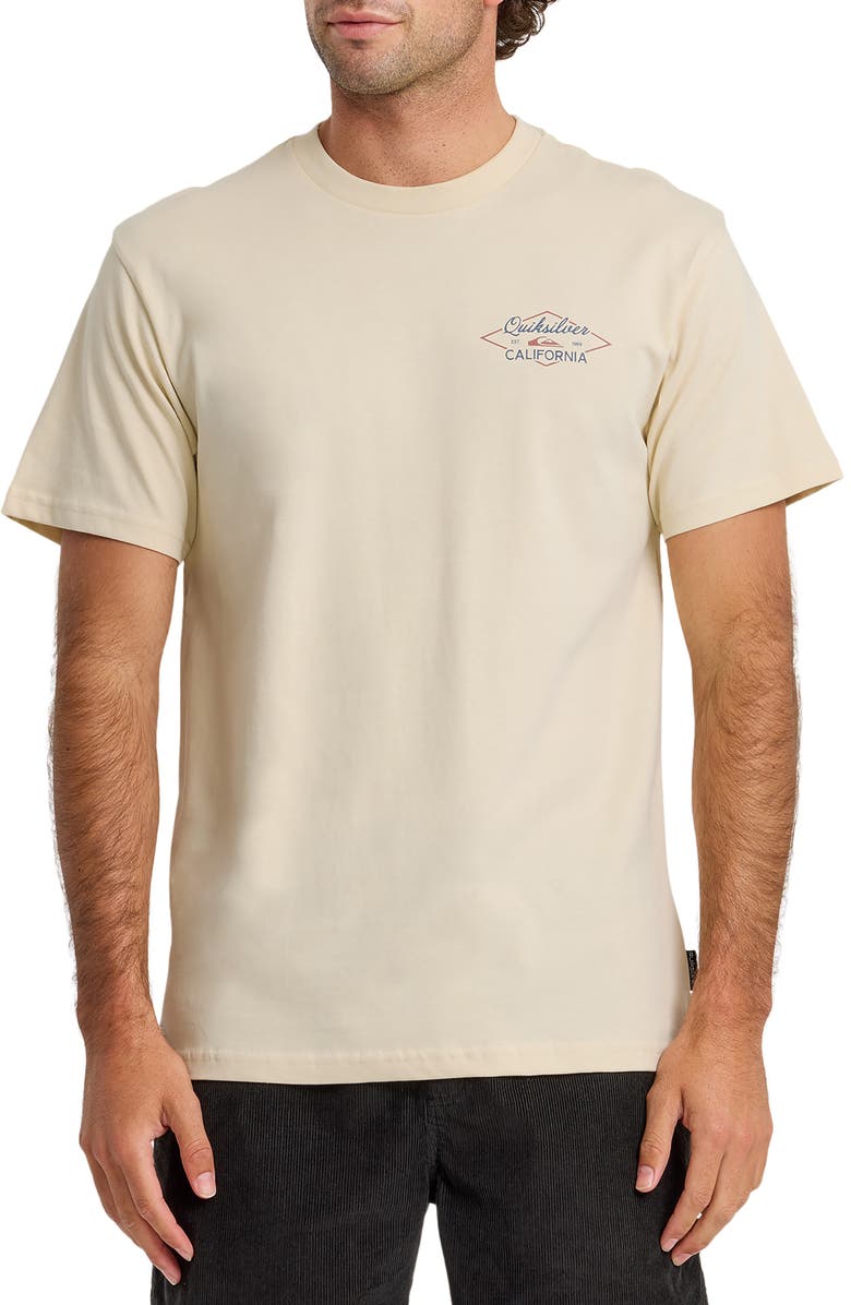 Quiksilver CA San O Day Cotton Graphic T-Shirt, Main, color, Bone White
