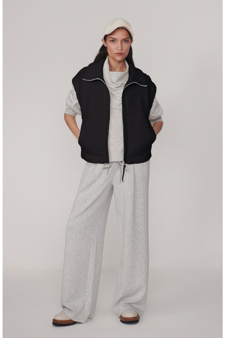 Dominic Fleece Gilet, Alternate, color, BLACK