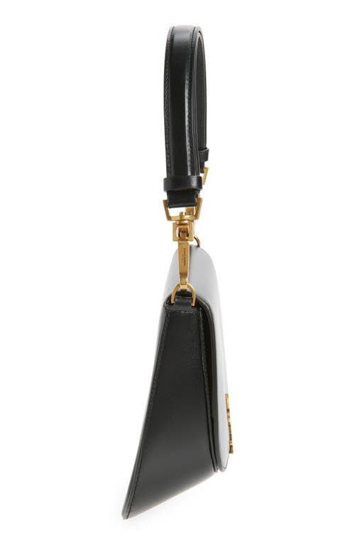 Saint Laurent Mini Voltaire Box Leather Top Handle Bag In Black