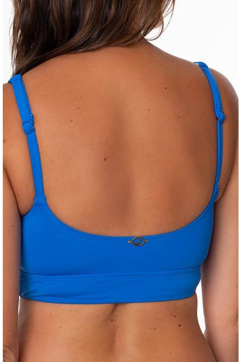 Luisa Notch Neck Midkini Swim Top, Alternate, color, COBALT