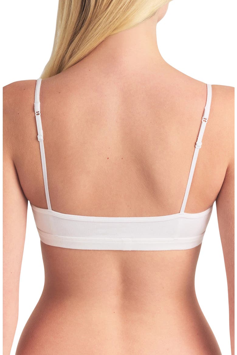 Everyday Cotton Scoop Bralette, Alternate, color, SNOW