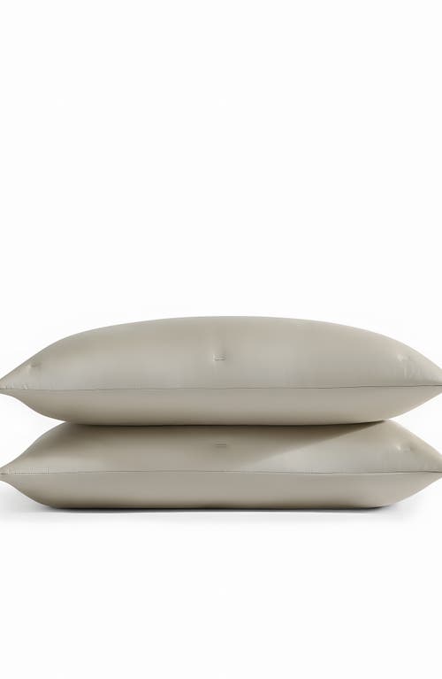 Sunday Citizen Silky Stitch Set Of 2 Pillow Shams In Brown