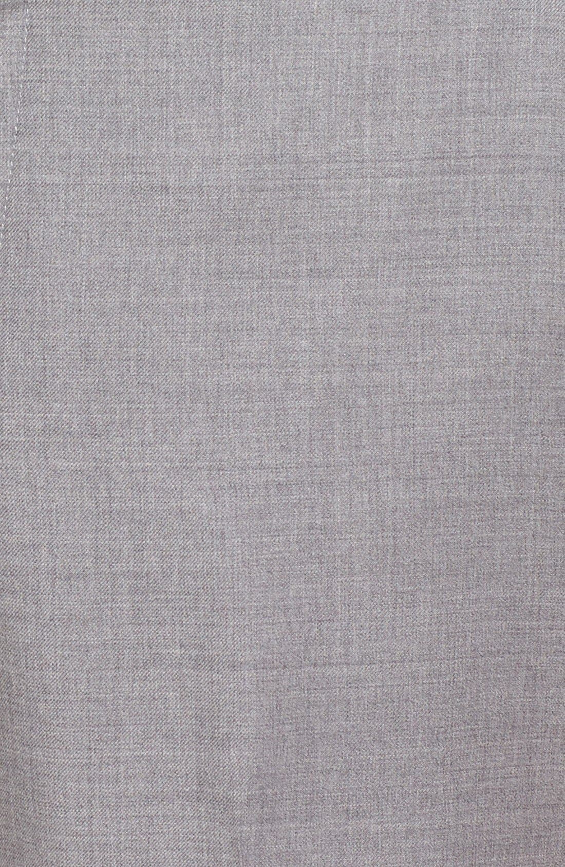 Flat Front Solid Super 130s Wool Gabardine Trousers - image 2