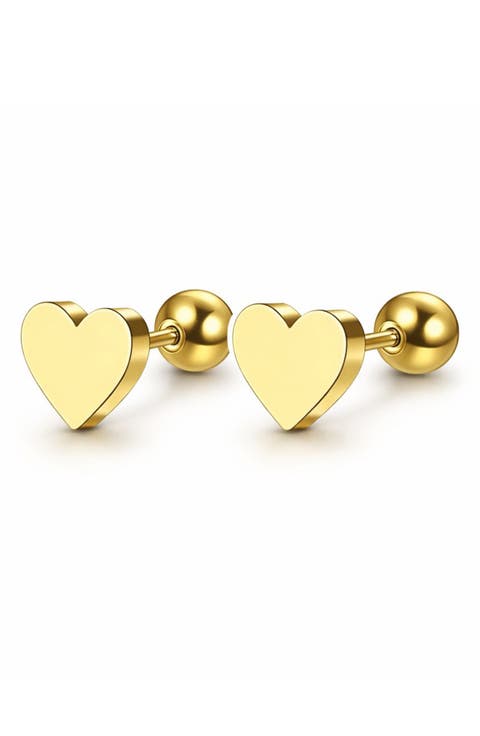 Heart Stud Earrings