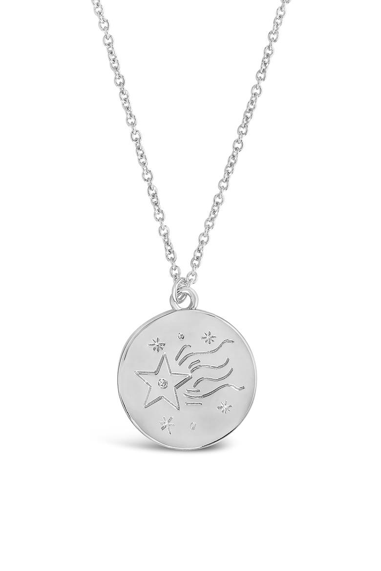 Shooting Star Pendant Necklace, Alternate, color, SILVER