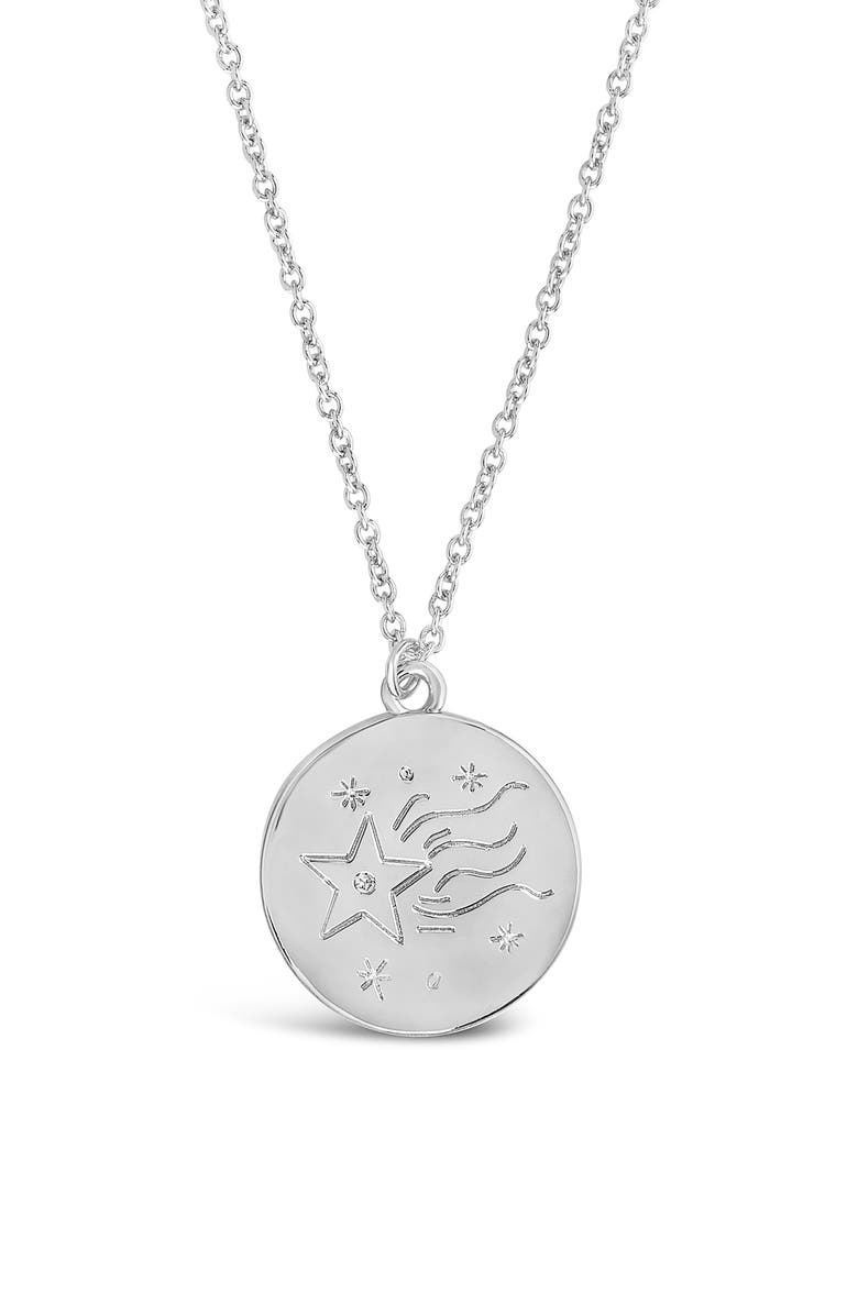 Sterling Forever Shooting Star Pendant Necklace, Alternate, color, Silver