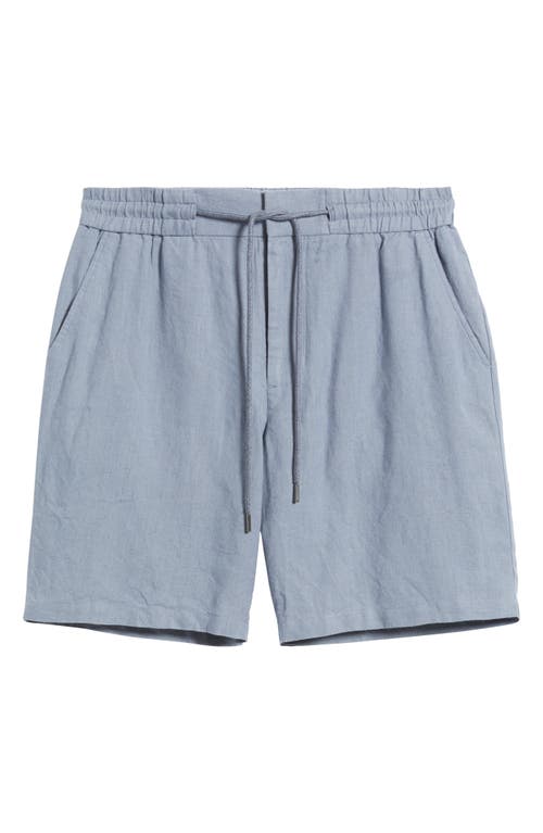 Nordstrom Hybrid City Flat Front Linen Shorts In Blue