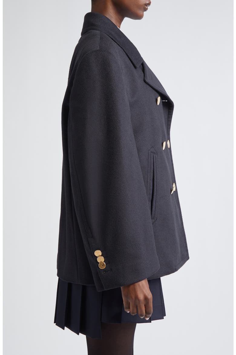 Oversize Cashmere Peacoat, Alternate, color, NAVY