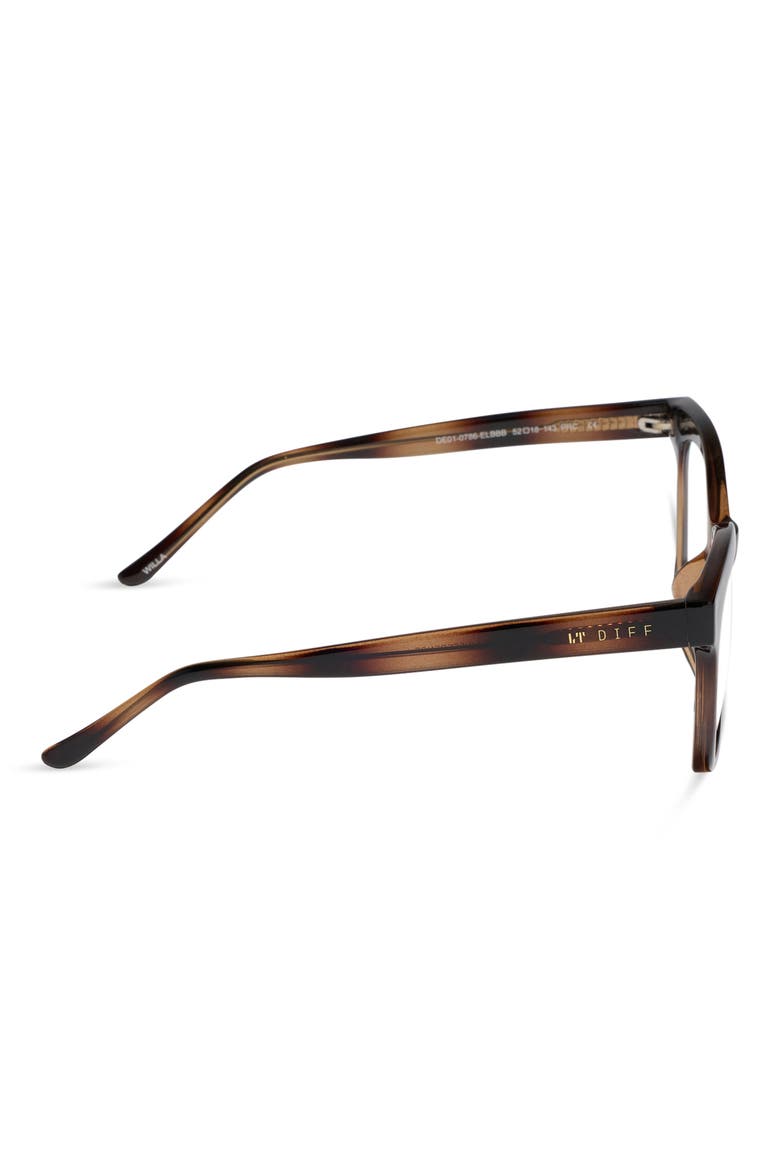 Willa 52mm Cat Eye Reading Glasses, Alternate, color, DARK ELM TORTOISE BLUE LIGHT