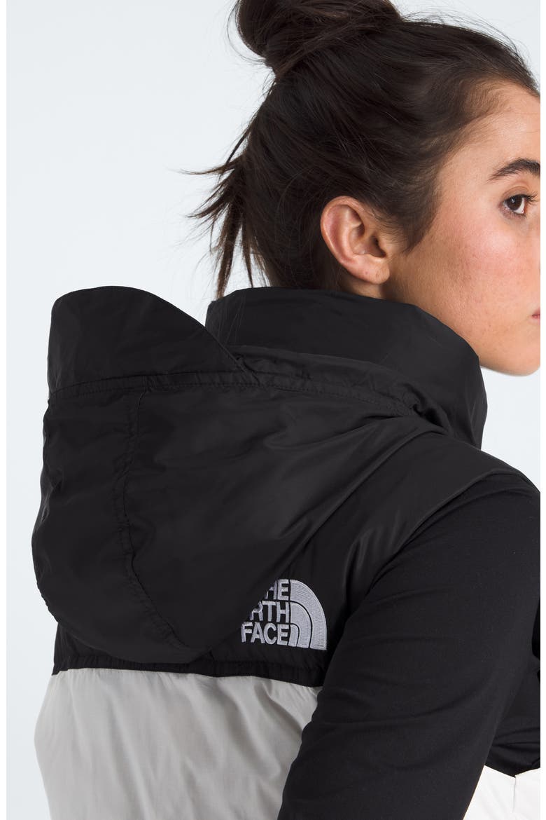 1996 Retro Nuptse Water Resistant Down Puffer Vest, Alternate, color, WHITE DUNE/ BLACK RECYCLED