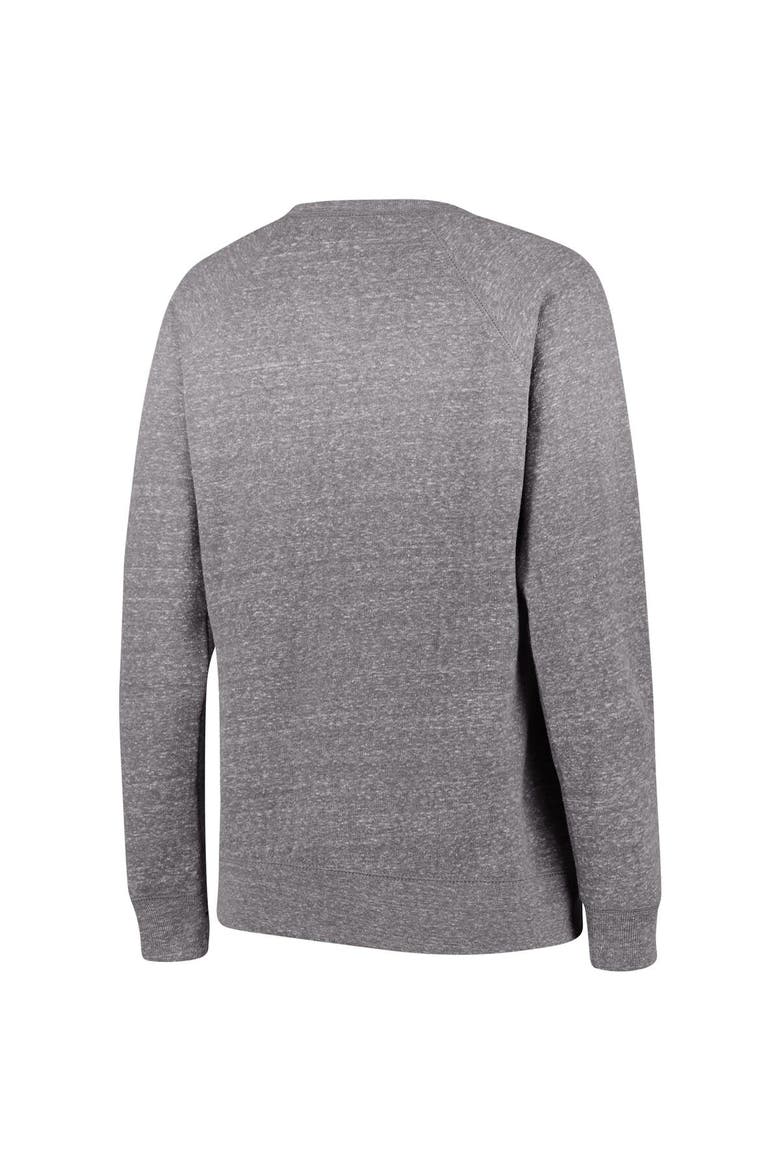Women's Pressbox Heathered Gray Auburn Tigers Edith Vintage Knobi Pullover Sweatshirt, Alternate, color, Heather Gray
