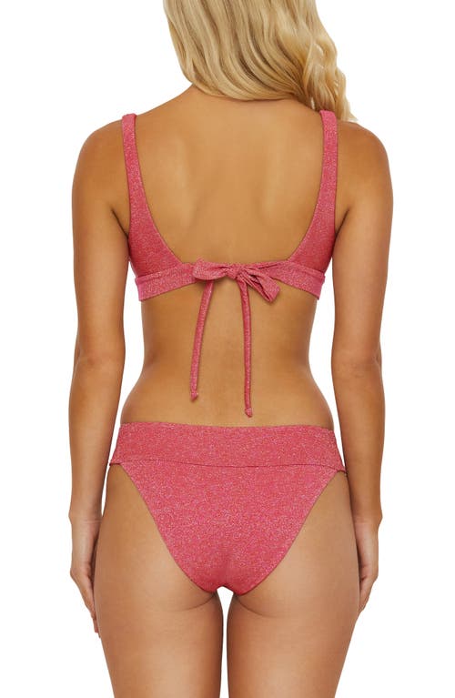 Isabella Rose Marseille Metallic Swim Bottoms In Rouge