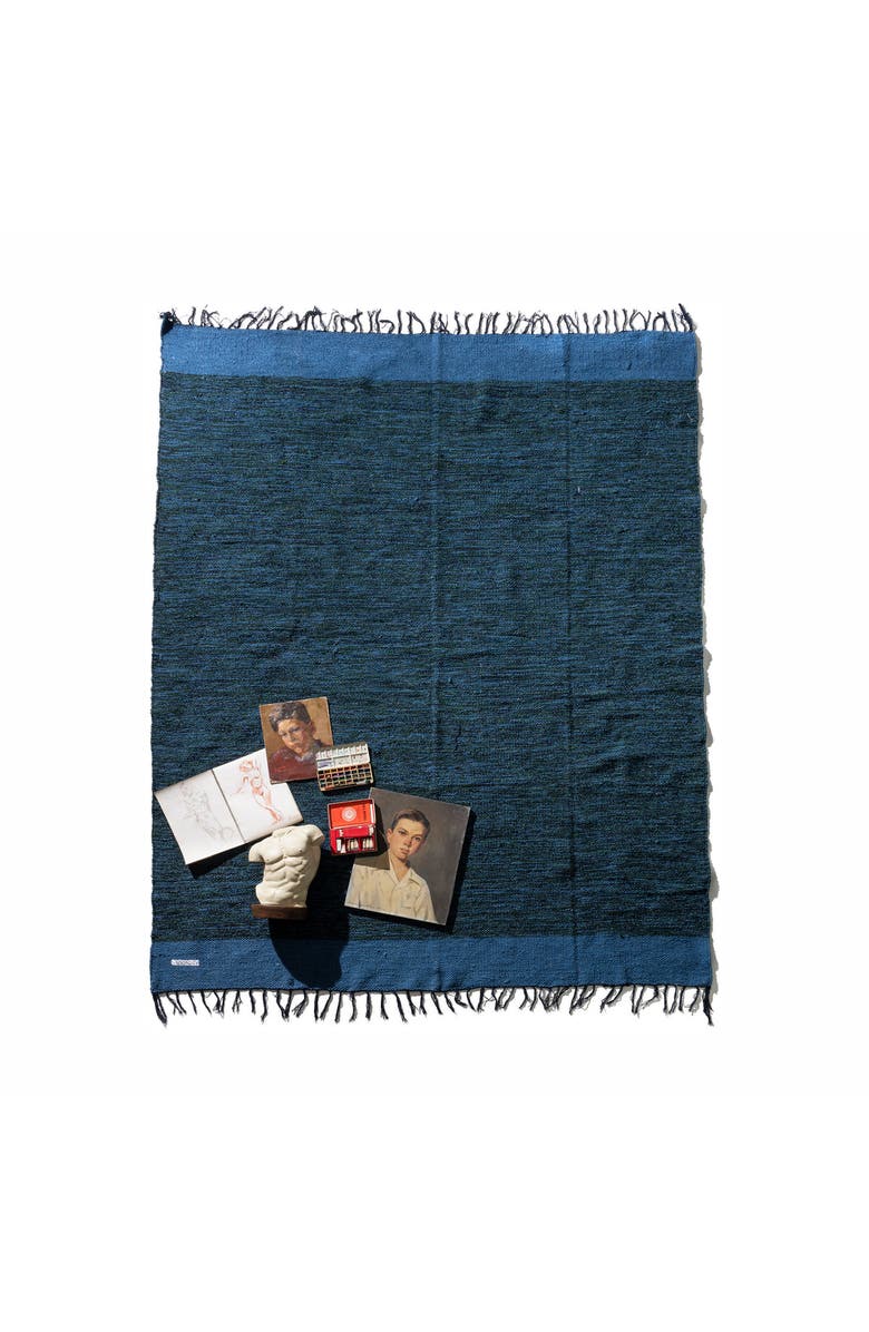 PUEBCO Handloomed Recycle Yarn Small Rug, Alternate, color, Blue