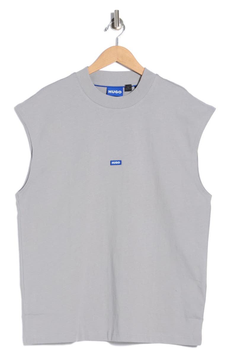 HUGO Sleeveless Logo Tee, Alternate, color, Open Grey