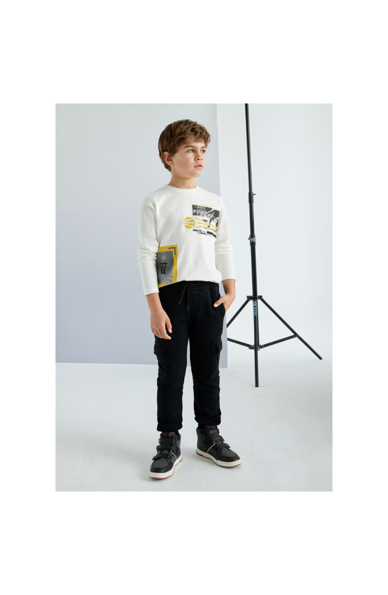 Mayoral Contrast Joggers, Alternate, color, Black