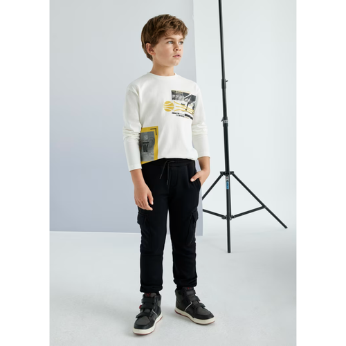 Mayoral Drawstring Track Pants In Black