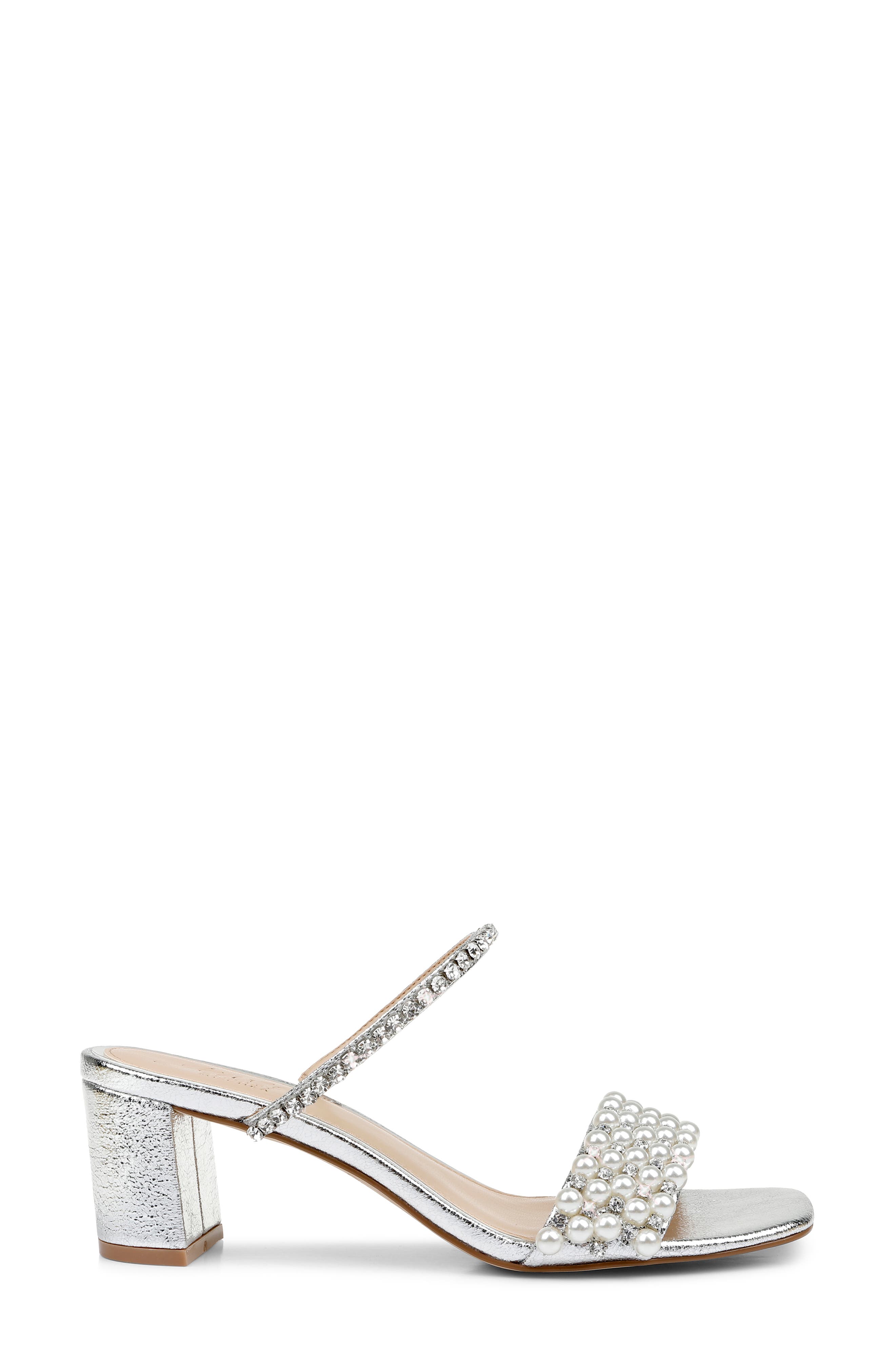 Jewel Badgley Mischka Orsen Embellished Slide Sandal, Alternate, color, 