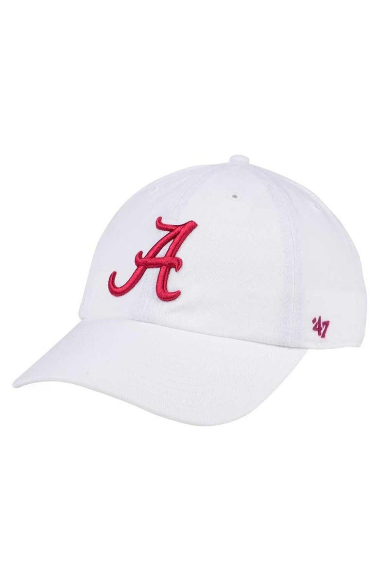 '47 Alabama Crimson Tide '47 Clean Up Adjustable Hat - White, Main, color, White