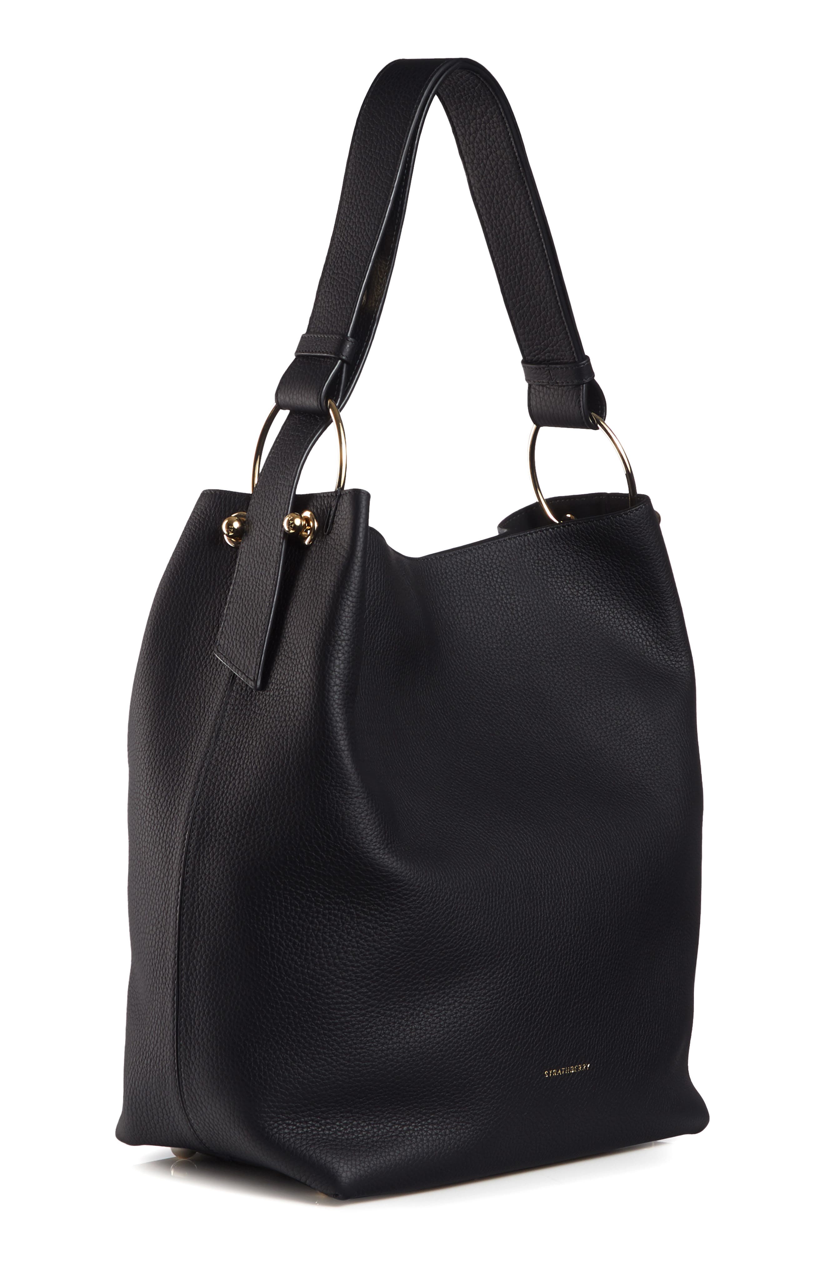 Strathberry Medium Lana Leather Bucket Bag, Alternate, color, 