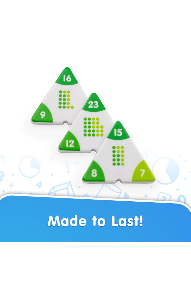Junior Learning Addition Triangles,- Cover & Learn, Memorize Equations, Alternate, color, Multicolored