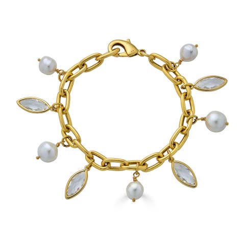 Marquise & Pearl Bracelet