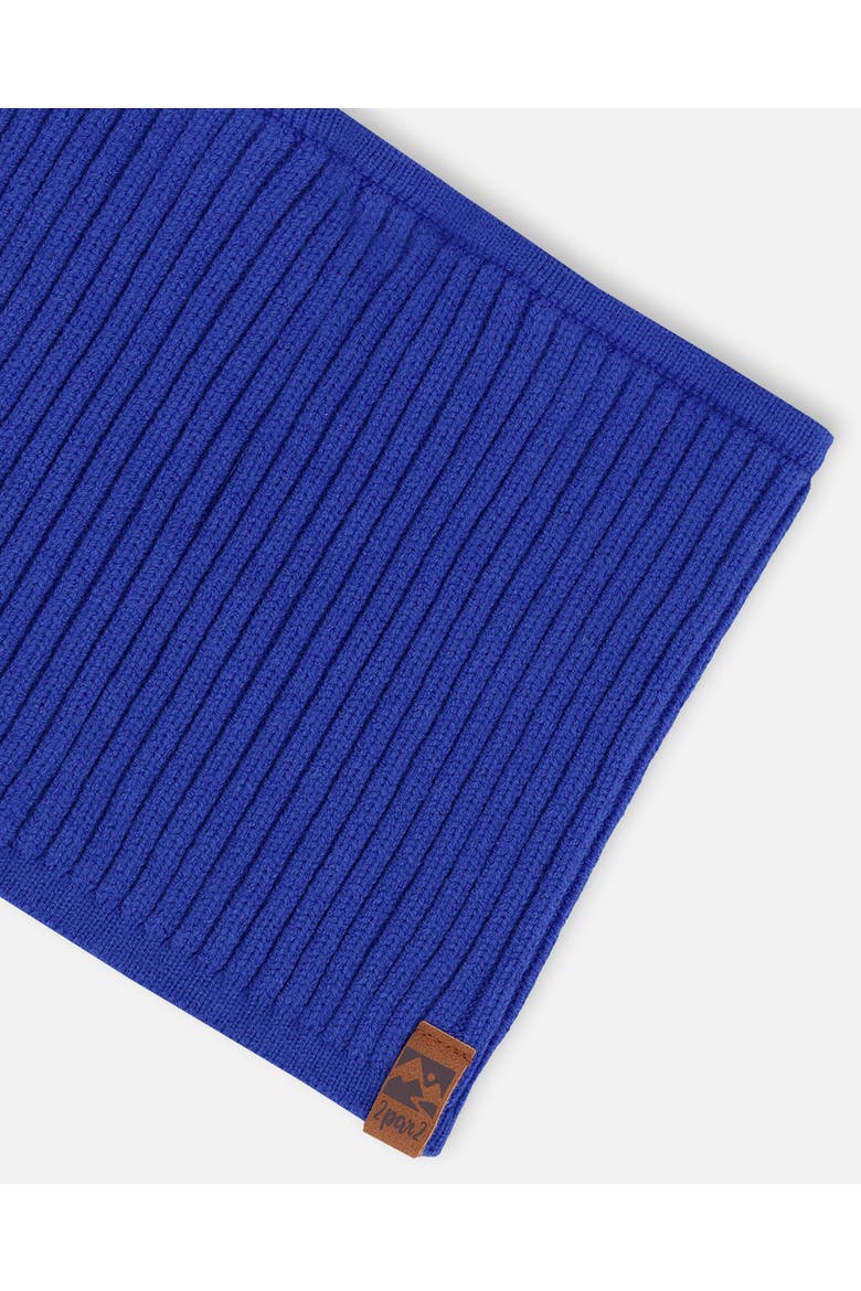 Boy Soft Ribbed Knit Neck Tube, Alternate, color, Royal Blue