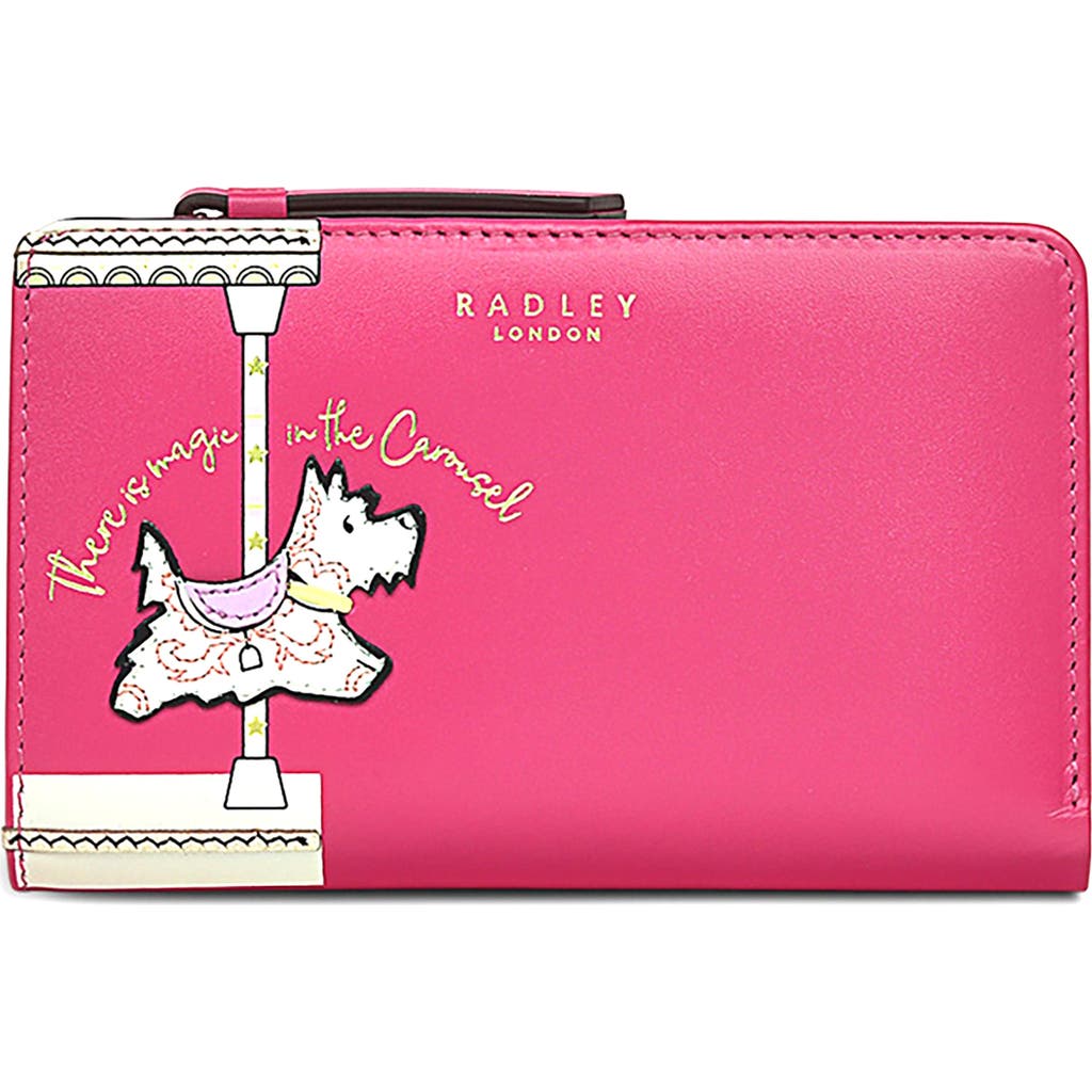 Radley London Magic Carousel Medium Leather Bifold Wallet In Coulis