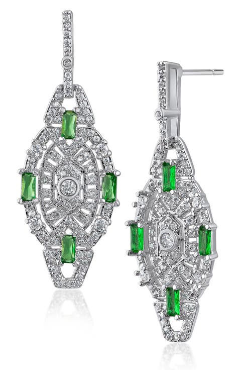 Cubic Zirconia Drop Earrings