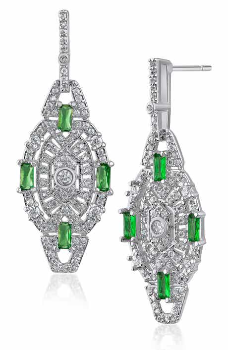 CZ by Kenneth Jay Lane Cubic Zirconia Drop Earrings