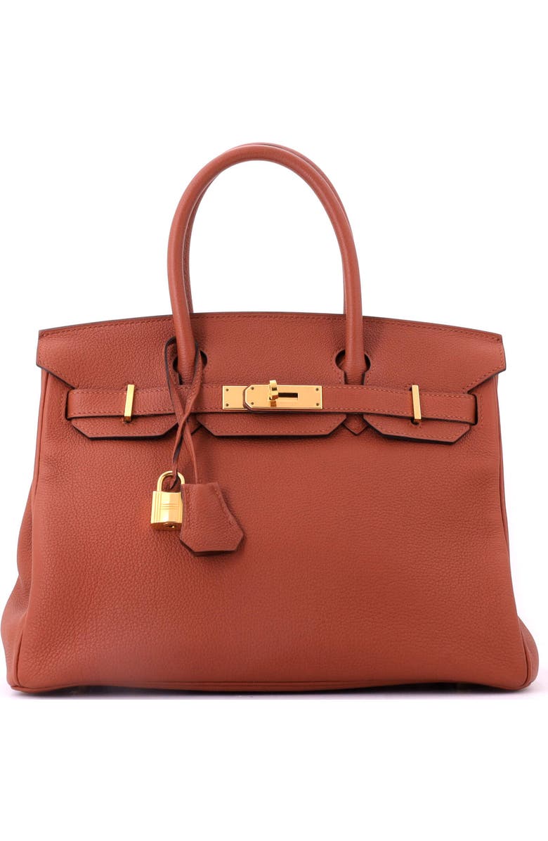 Pre-Owned Hermes Birkin Handbag Brown Togo with Gold Hardware 30, Main, color, Cuivre