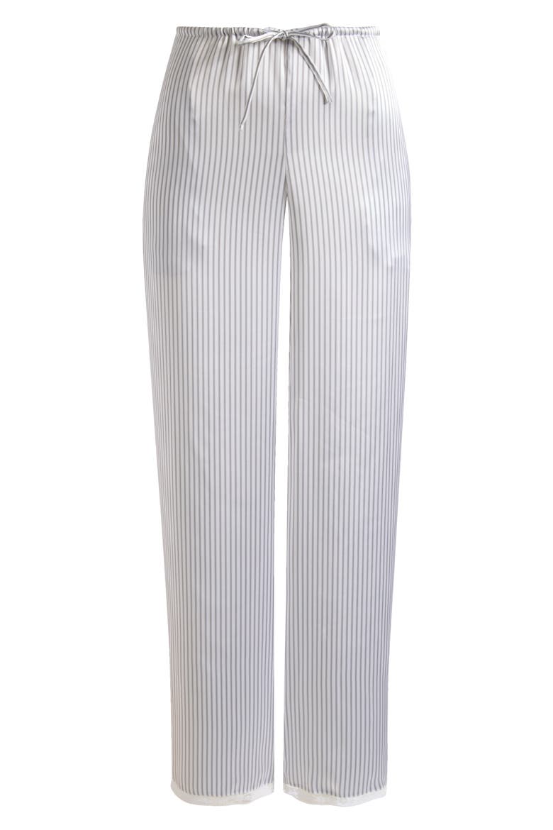 Woven Shine Lace Pants, Main, color, SILVER TRIPLE PINSTRIPE