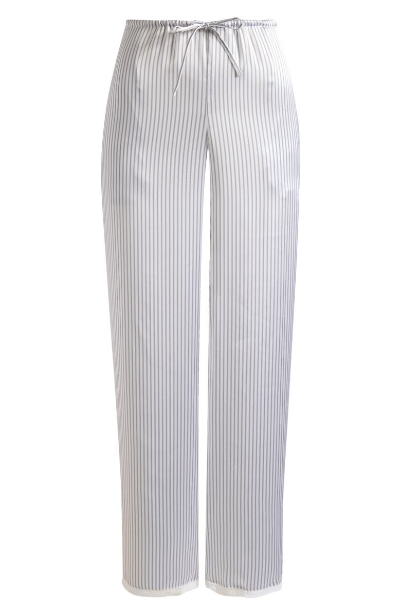 SKIMS Woven Shine Lace Pants, Main, color, Silver Triple Pinstripe