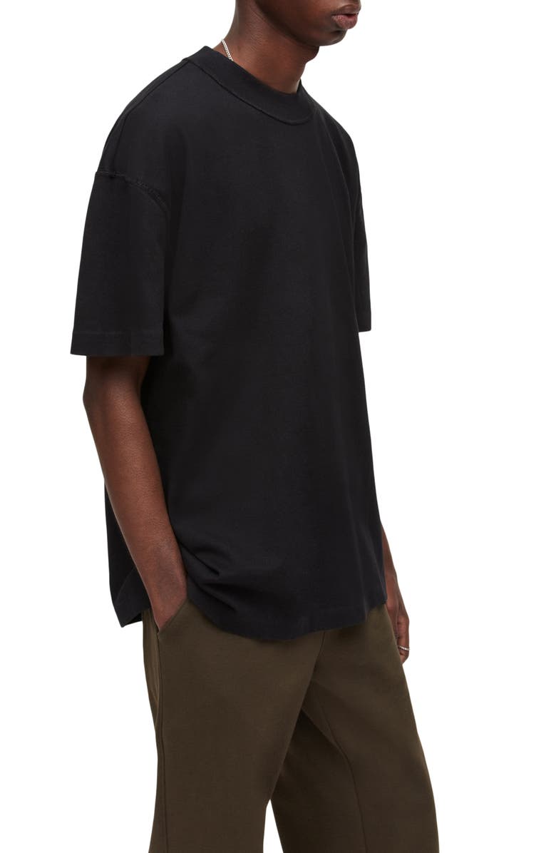 AllSaints Isac Cotton T-Shirt, Alternate, color, Jet Black